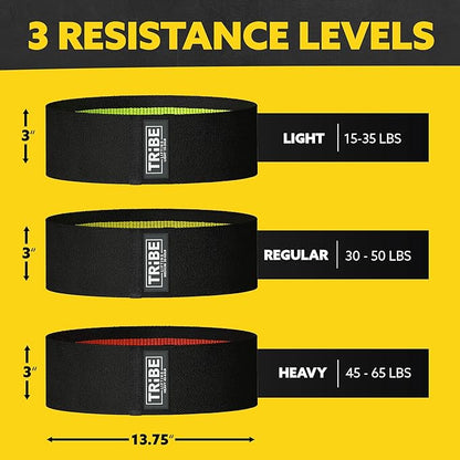 Fabric Resistance Bands for Legs - Workout Bands Resistance Bands for Men and Women - Booty Bands for Working Out - Exercise Bands Resistance Bands Set - Elastic Bands for Exercise