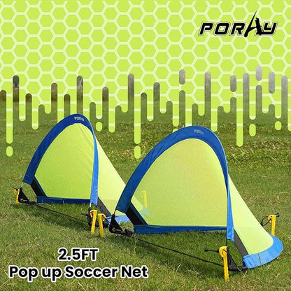 Poray Soccer Goal for Kid Easy-up Set of 4FT Soccer 210D Oxford 8 Field