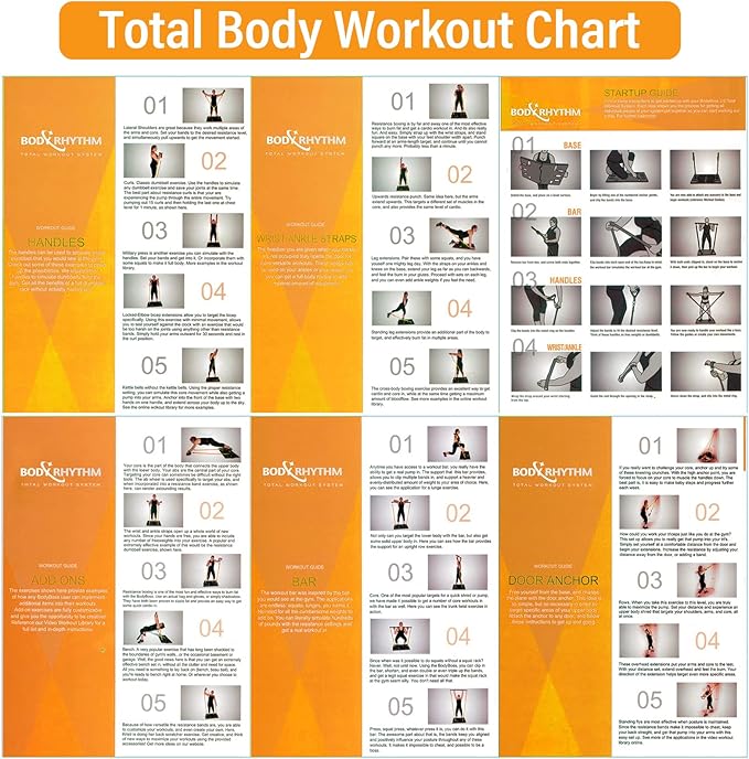 BODY RHYTHM Portable Home Gym Workout Equipment - 150 lbs