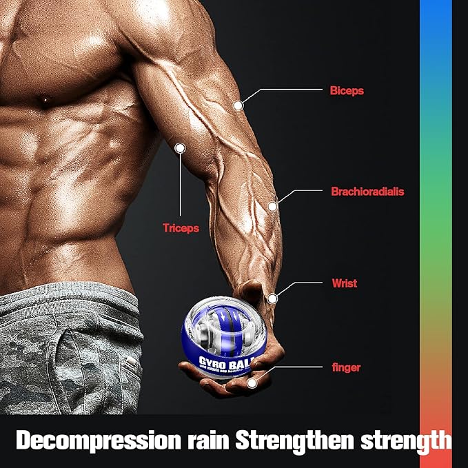 Wrist Trainer Ball Auto-Start Wrist Strengthener Gyroscopic Forearm