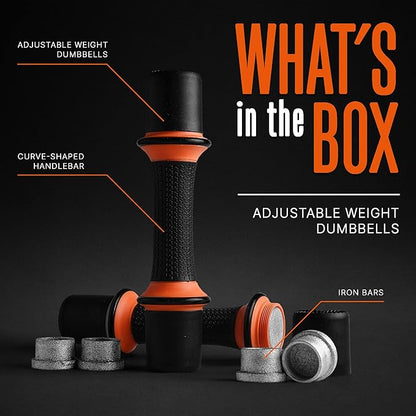 SQUATZ 9 lbs. Dumbbell Weight Set - Adjustable Weight All-in-One Versatile Dumbbells for Women, Non-Slip Neoprene Ideal for Common Movement and Multi Functional Exercise, Home Gym Training