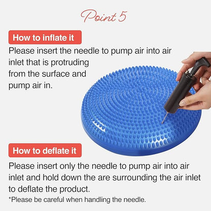 Primasole Balance Disc with Air Pump Wobble Cushion 2 PCS