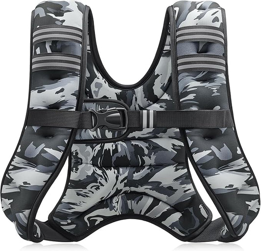 ZELUS Weighted Vest, 8lb Weight Vest with Reflective Stripe for Workout, Strength Training, Running, Fitness, Muscle Building, Weight Loss, Weightlifting