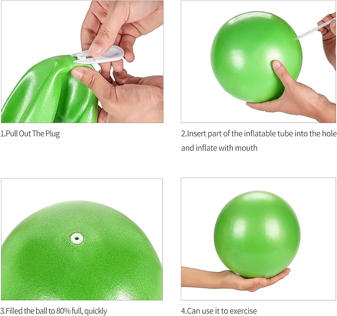 Pilates Ball - 8 Pack, 9 Inch, Non-Slip, Explosion-Proof, Core Treatment