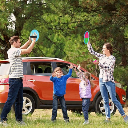 Toss and Catch Ball Set 4-8, Outdoor 6 Paddles, 3 Balls,