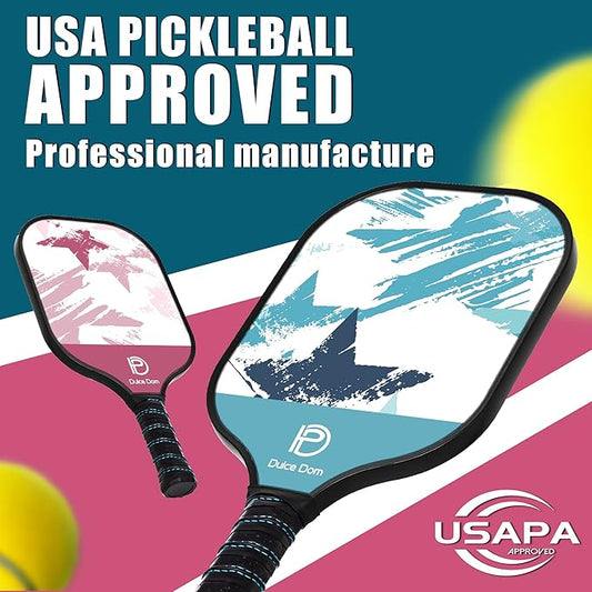 DULCE DOM Pickleball Paddles 2/4 with 4 Pickleball