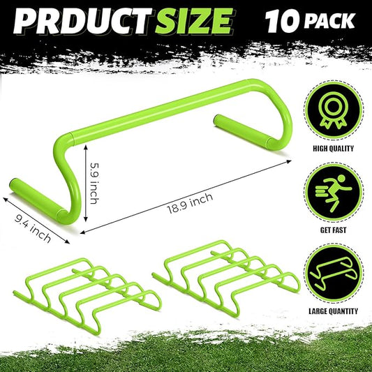 Wettarn 10 Pcs Speed Agility Training Hurdles Detachable