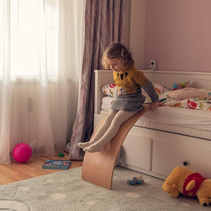 NUTTY TOYS Montessori Wooden Wobble Board for Kids & Adults -100% Natural Wood Balance Board Toddler Balancing Toy Unique Boy & Girl Open Ended Toy Best Christmas Stocking Stuffer Gifts Idea 2024