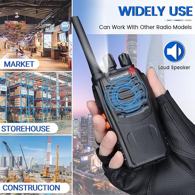 Walkie Talkies for Adults Long Range Rechargeable walkie Earpieces,2-Way Radios (2 Pack)