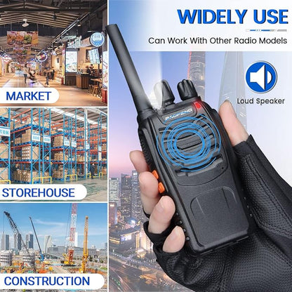 Walkie Talkies for Adults Long Range Rechargeable walkie Earpieces,2-Way Radios (2 Pack)