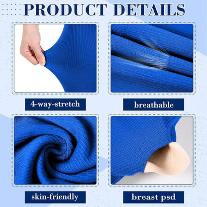 4 Pcs Women's Workout Sets Pilates Exercise Outfit Ribbed Scoop Neck Sports Bra Shorts Leggings Gym Clothes Set