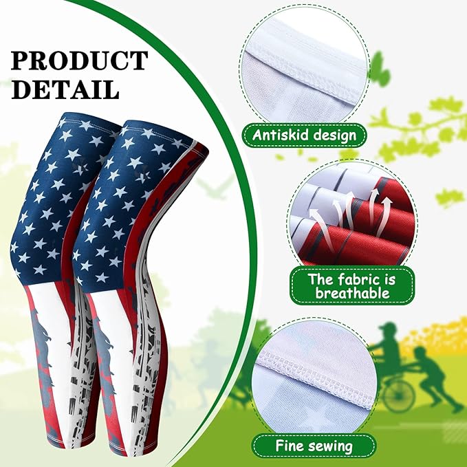 Skylety Compression Leg Sleeve Full Length Leg Sleeves Sports Cycling for Men Women, Running, Basketball