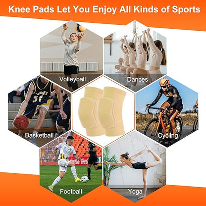 Volleyball Knee Pads for Women, Men, Youth, Girls, Kids, Knee brace for Volleyball Basketball Football Dance Yoga Tennis Running Cycling Workout Climbing Wrestling