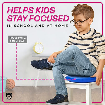 URBNFit Wobble Cushion - Balance Disc for Core Stability, Strengthening, Physical Therapy Exercise, Office Chair or Kids Classroom - Sensory Wiggle Seat Pad w/Air Pump
