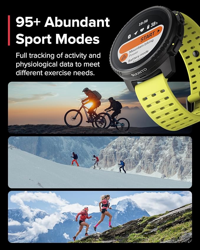 SUUNTO Vertical GPS Sports Watch, Premium Multisports Watch w/1.4 inch Touchscreen & 95+ Training Workout Analysis, Heart Rate & Sleep Tracking, 60-Day Battery Life, Dual-GNSS, Free Offline Maps, Lime