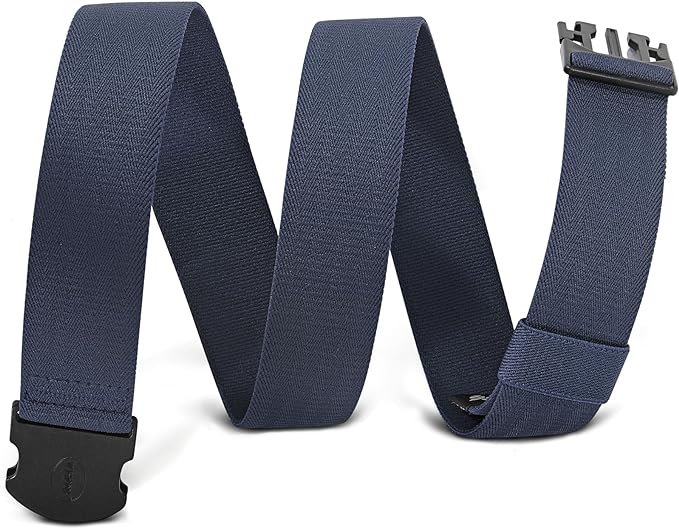 WHIPPY Mens Elastic Stretch Belt Unisex Adventure Web Belt for Women Men with Non-Metal Buckle Adjustable Belts