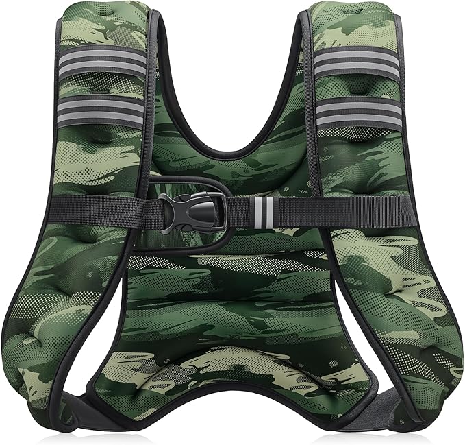 ZELUS Weighted Vest, 12lb Weight Vest with Reflective Stripe for Workout, Strength Training, Running, Fitness, Muscle Building, Weight Loss, Weightlifting