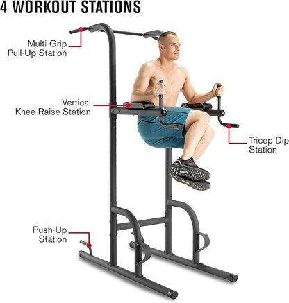 Weider Power Tower with 4 Workout Stations and 300 Lb.