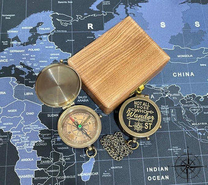Averex® Antique Brass & Copper Sundial Compass