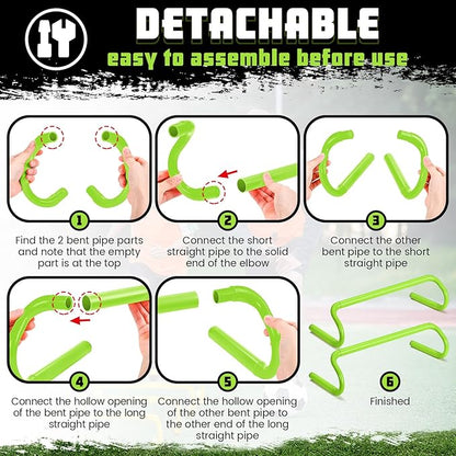 5 Pcs Speed Agility Training Hurdles Detachable Durable