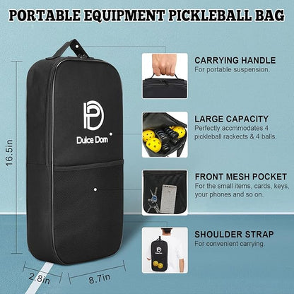DULCE DOM Pickleball Paddles 2/4 with 4 Pickleball
