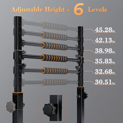 Sportsroyals Dip Bar, Adjustable Dip Stands Station for Home, Functional Heavy Duty Parallette Bars for Upper Body Workout (400/1200LBS Loading Capacity, 2025 New Version)