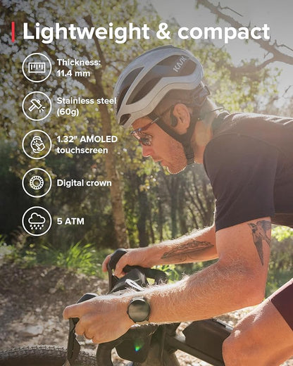 SUUNTO Race S GPS Sports Watch, 1.32" AMOLED Touchscreen w/Crown, 13 Days Battery Life, Training & Sleep Health Tracking, Dual-GNSS, 32GB Global Offline Maps, Lightweight for Running, All Black