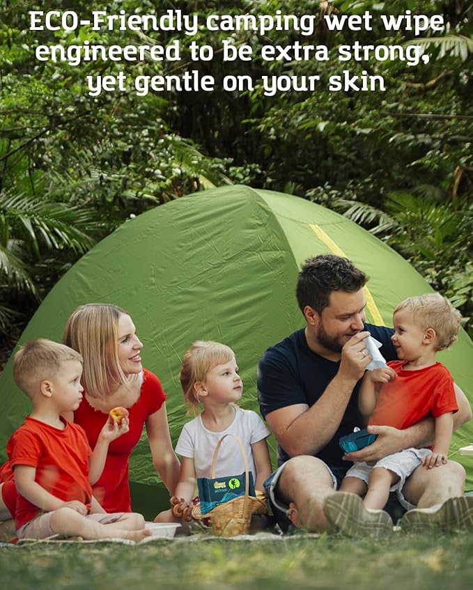 Combat Wipes ACTIVE Outdoor Wet Wipes - Extra E(4 packs, 25 wipes