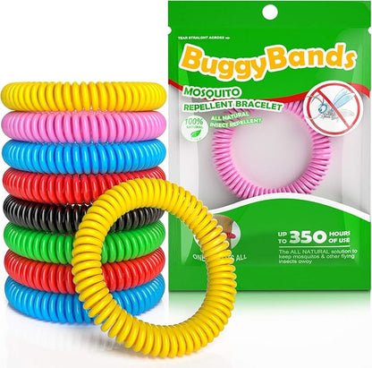 Mosquito Bracelets, 48 Pack Individually Wrapped, DEET Free,