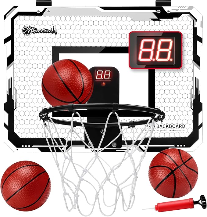 Hommtina Basketball Hoop Indoor Mini Basketball Hoop 3 Balls,