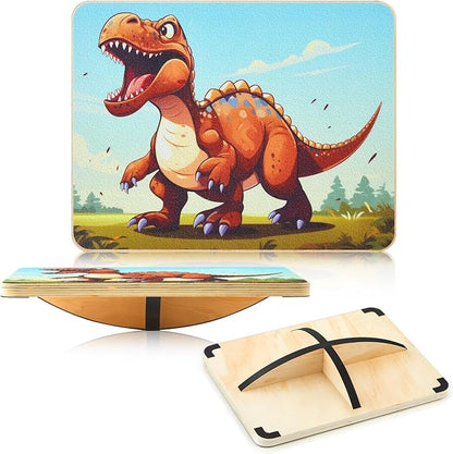 Wooden Balance Board 360° Rotation with Crossed Base Wobble Board for Physical Therapy,standing Desk,core Strength - Children Easter Gift