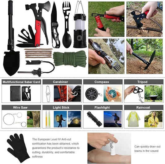 Survival Kit, 290Pcs Survival Gear First Aid Kit