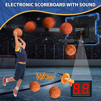 Mini Basketball Hoop Indoor with Scoreboard 3 Balls
