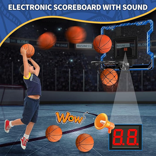 Mini Basketball Hoop Indoor with Scoreboard 3 Balls