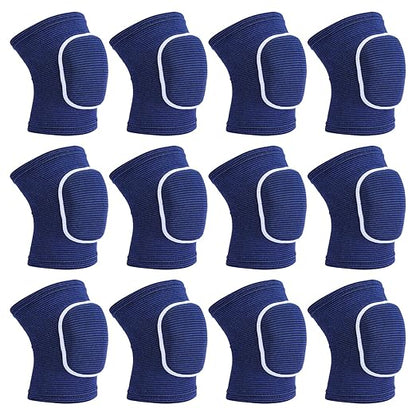 PATIKIL XS Size Protective Knee Pads, 6 Pairs Sponge Volleyball Knee Pads Breathable Dance Knee Pads Brace for Women Men Football Basketball Workout, Blue