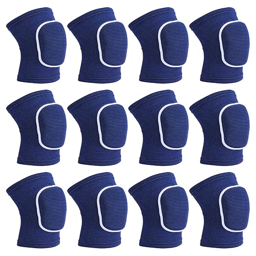 PATIKIL XS Size Protective Knee Pads, 6 Pairs Sponge Volleyball Knee Pads Breathable Dance Knee Pads Brace for Women Men Football Basketball Workout, Blue