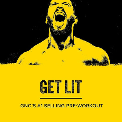 BEYOND RAW LIT PreWorkout Powder Supplement for Men and Women, Energy, Focus, Endurance, Pumps, Nitric Oxide Boost, 250mg Caffeine, Creatine, Beta Alanine, Blue Raspberry 30 Servings