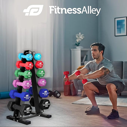 Dumbbells Storage Rack Neoprene Dumbbells Weight Rack - 2.0MM Thickness Weight Organizer Stand for Home Gym - Easy Assembly