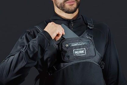 MVRK Water Resistant Chest Pack - Running Vest for Workouts, Running Phone Holder Extra Storage, Lightweight Running Pack