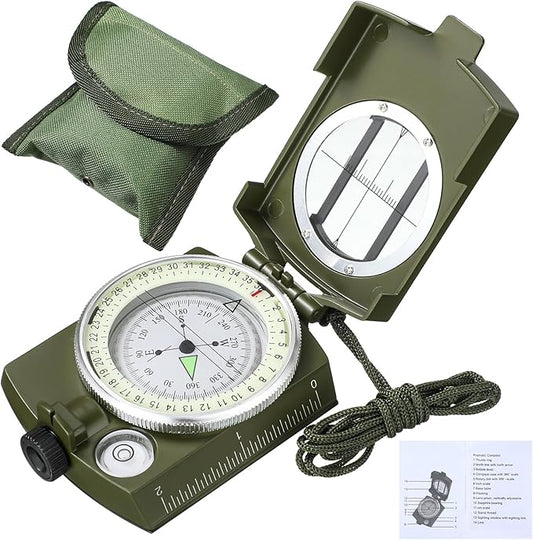 Xuhal Compass Hiking Survival Compass Military Grade Lensatic