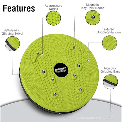 Core Abs Twister Board - 12-inch Waist Sculptor 8 Magnets
