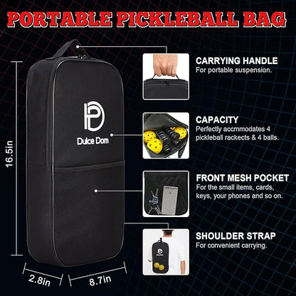 DULCE DOM Pickleball Paddles 2/4 with 4 Pickleball