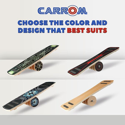 Carrom Balance Board – Balancing Board for Skateboard, Hockey, Snowboard & Surf Training – Balance Exercise Equipment (300-pound weight limit)
