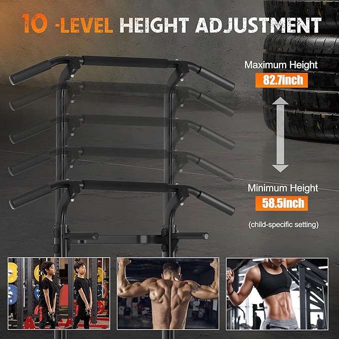 SogesHome Power Tower Pull Up Bar and Dip