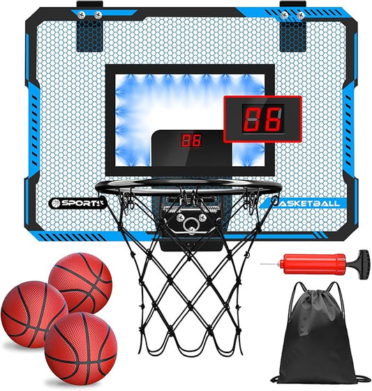 Indoor Basketball Hoops for Kids Over The Door 3 Balls