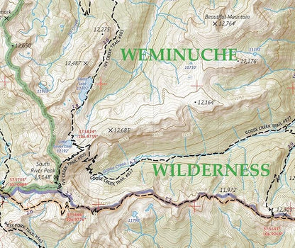 Outdoor Trail Maps Weminuche Wilderness East - Colorado (2019)