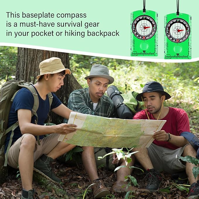 Geiserailie 20 Pcs Acrylic Orienteering Compass Navigation Backpacking