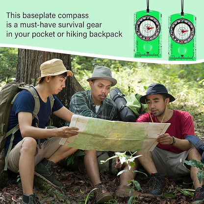 Geiserailie 20 Pcs Acrylic Orienteering Compass Navigation Backpacking