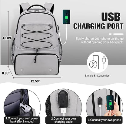 Bevalsa Pickleball Bag for Women Men Teens, Tennis Bag with Shoe Compartment, Multifunctional Sports Padel Racket Bag Badminton Backpack Fits 4 Rackets with Fence Hook