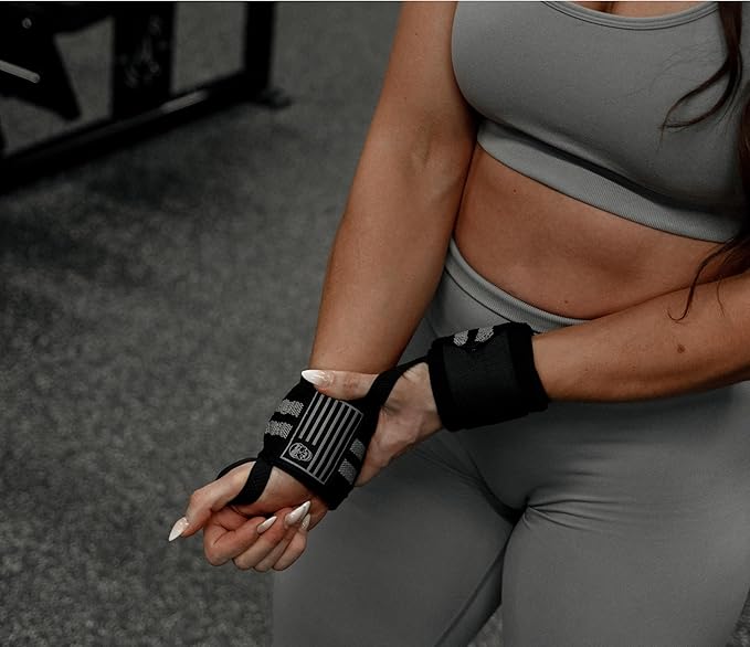 Gymreapers Weightlifting Wrist Wraps (IPF Approved) 18" Professional Quality Wrist Support with Heavy Duty Thumb Loop - Best Wrap for Powerlifting Competition, Strength Training, Bodybuilding